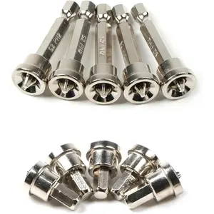 10-piece magnetic drywall screwdriver bit set, PH2 hex shank, 25mm x 5 pieces & 50mm x 5 pieces