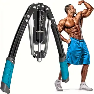 Professional Hydraulic Arm Trainer – 22-440 lbs 20-Level Resistance, Carbon Steel Foldable Home Gym Gear, Non-Slip Handle for Chest/Shoulder/Arm Muscle Training Adjustable Five-In-One Grip