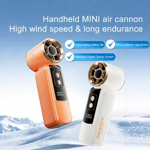 Portable Handheld Fan, Turbo Power High Speed Air, 34000 RPM,100 Gear Wind, 3000mAh Rechargeable, Mini Pocket Design, Personal Fan for Travel Concerts Camping Makeup