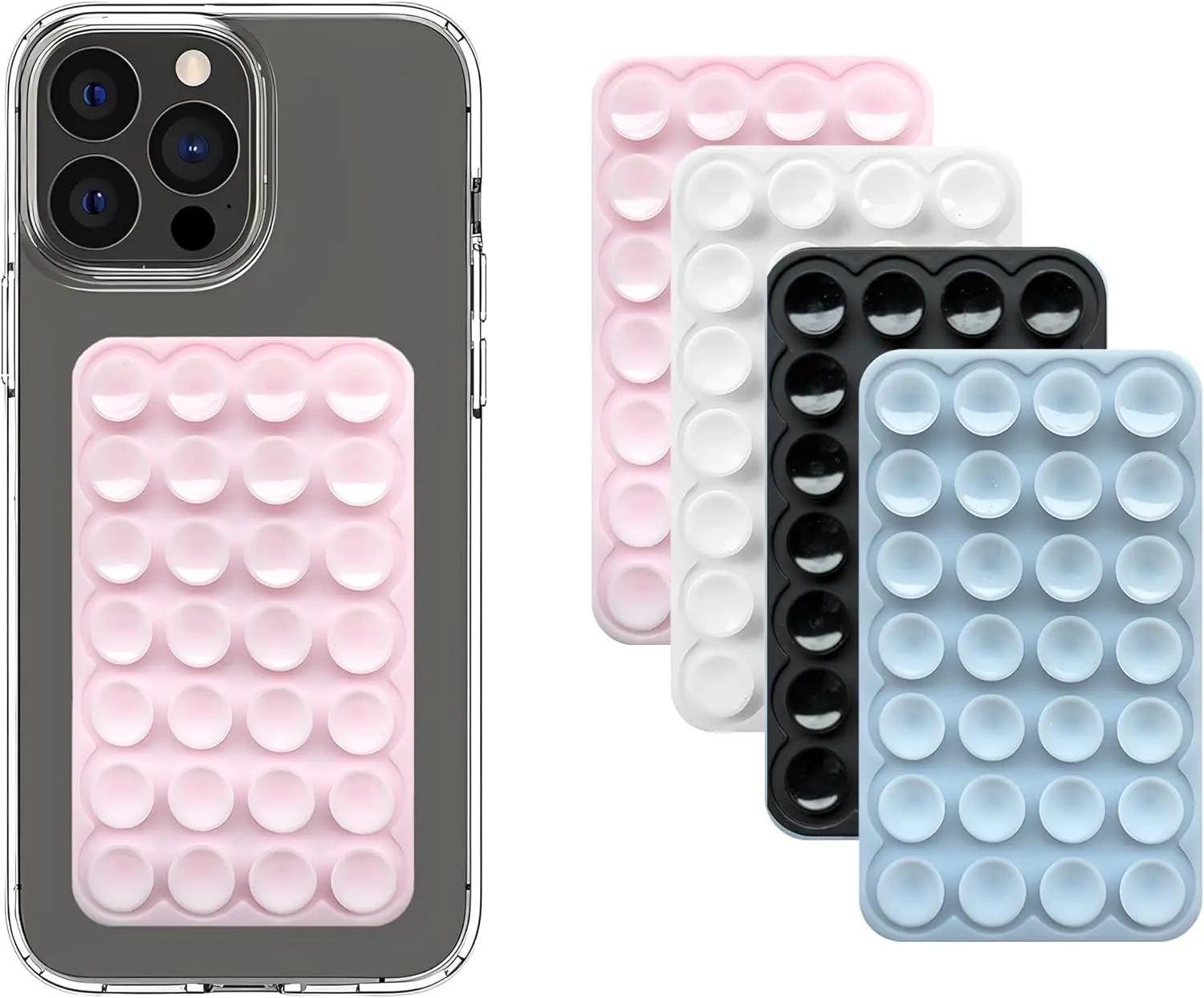 Silicone Suction Phone Case Mount Phone Accessories - Non-Slip Sticky Grip Holder, Strong Adhesive Suction Cup for Selfies and Videos