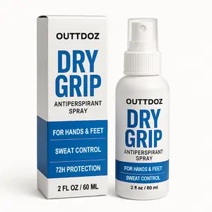 DryGrip Antiperspirant Spray for Hands and Feet – Extra Strength Sweat Control with 15% Aluminum Chloride – Grip Enhancer for Climbing, Gymnastics, Weightlifting, Dance and Sports summer  sweat