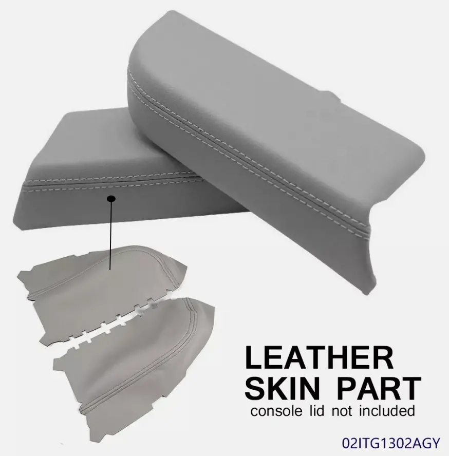 G-PLUS Grey Leather Front Door Panel Armrest Covers for 09-15 Honda Pilot, Car Supplies, Automotive Interior Stowing & Tidying Accessories