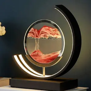 3D LED Sand Art Lamp Moving Sandscape Light for Home & Office
