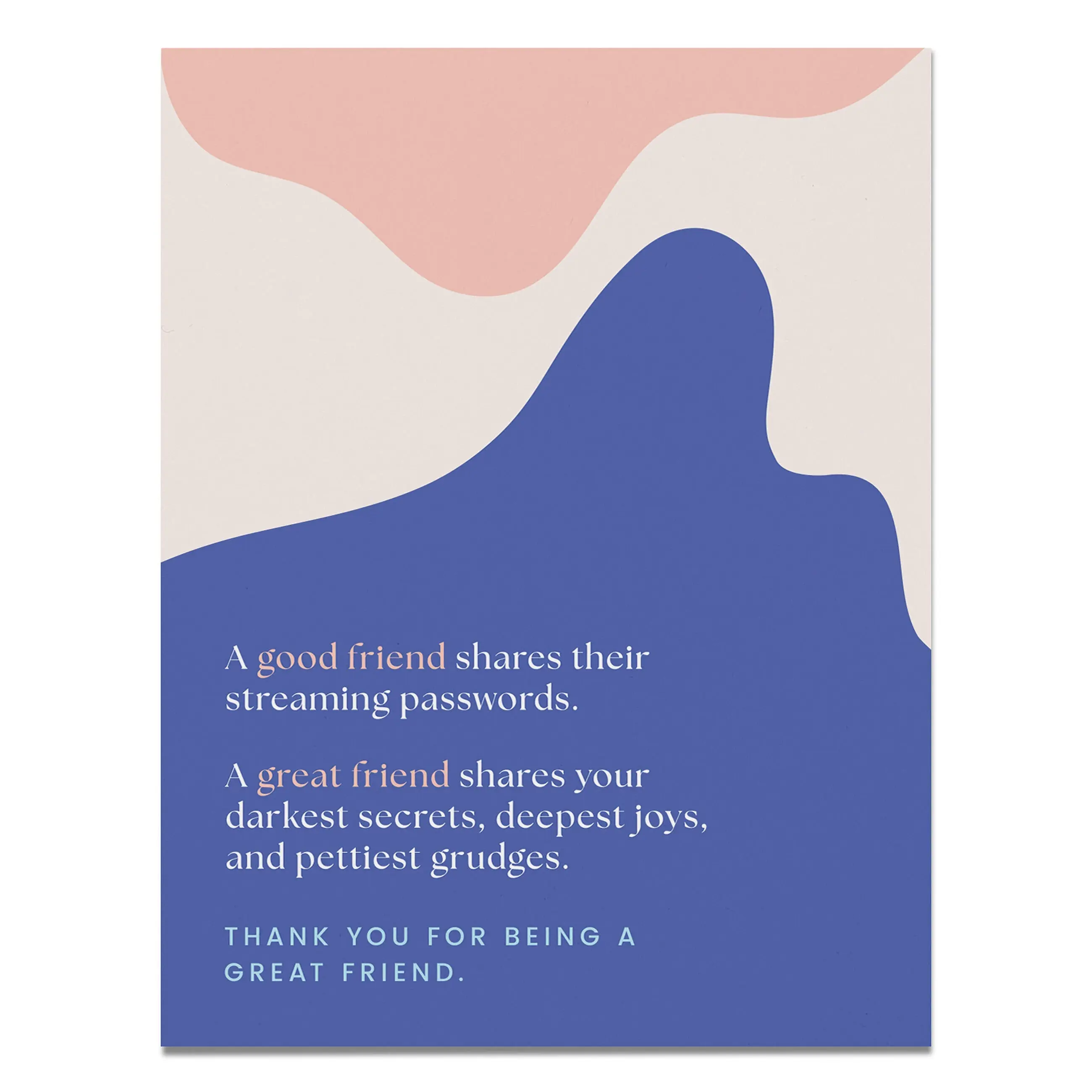 Great Friend Card Great Friend Card