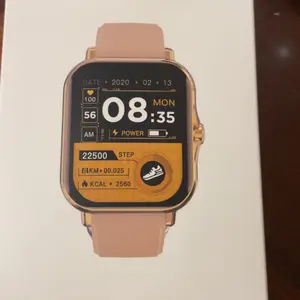 Y-Smart Watch Wireless Talking Dialing Multi-Sport Mode Call Reminder SMS Message Reminders HD Screen Alloy Charging Pink Rechargeable Wearable USB Compatible