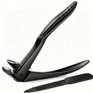 Ergonomic Long Handle Toenail Clippers For Seniors, Angled Head Wide Jaw Fingernail Clipper For Thick Ingrown Toenails For Men Women, Large Finger Nail Clippers Adult With Nail File, Mothers Day Gifts, Pedicure Tool