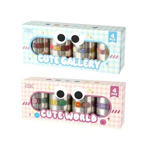 Cute Expression Die-Cut Tape Roll, Handmade Decorative Adhesive Sticker Strip, DIY Journaling Supplies, Cross-Border Decoration Tape