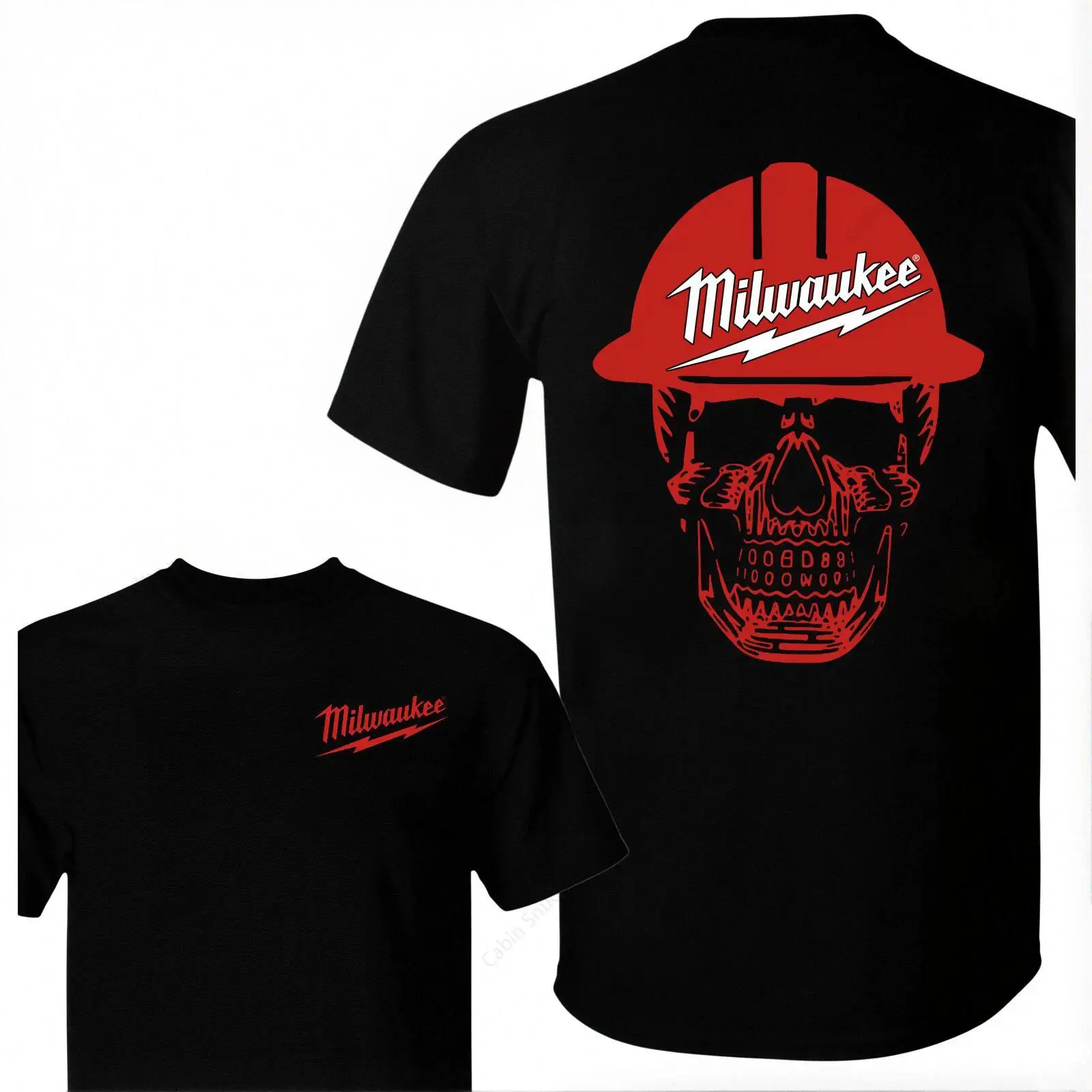 Women's 100% Cotton Milwaukee Bold Graphic Skull T-Shirt, Unisex Classic Fit, Streetwear-Workwear Style, for Tool Garage Fans