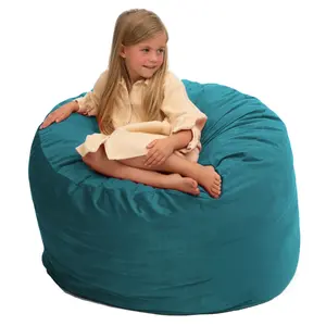 Ultimate Sack 3ft Bean Bag Chair, Oversized Indoor Comfy Lounger, Teal Suede