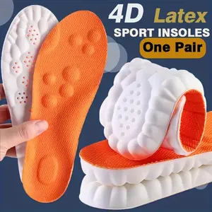 4D Cloud Insoles for Boots High-Elastic PU Memory Foam Orthotic Arch Support Shock Absorption Cushioning for Foot Pain Relief Ultra Soft Comfort All Day Standing Sports