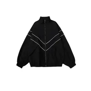 Spring Summer Casual Zip Up Jacket Lightweight Windbreaker Outerwear Varsity Jackets