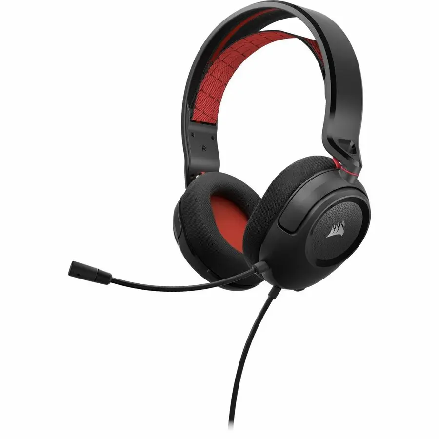 Corsair HS35 v2 Multiplatform Gaming Headset, Red Wired Gaming Headphone for PC, Consoles & Mobile Devices