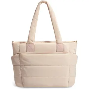 Tote Bag for Women Puffer Tote Bag Large Quilted Nurse Bag with Zipper for Work Travel