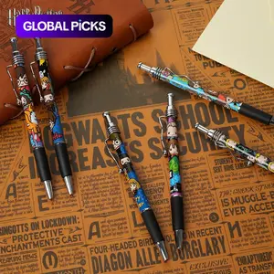 6pcs Harry Potter Gel Pens Set, Officially Licensed Hogwarts Anime Design, Medium Point Gel Ink Pens for Journaling, Writing Pens, Stationery Supplies, Perfect Stocking Stuffers and Party Favors #GLOBAL PICKS