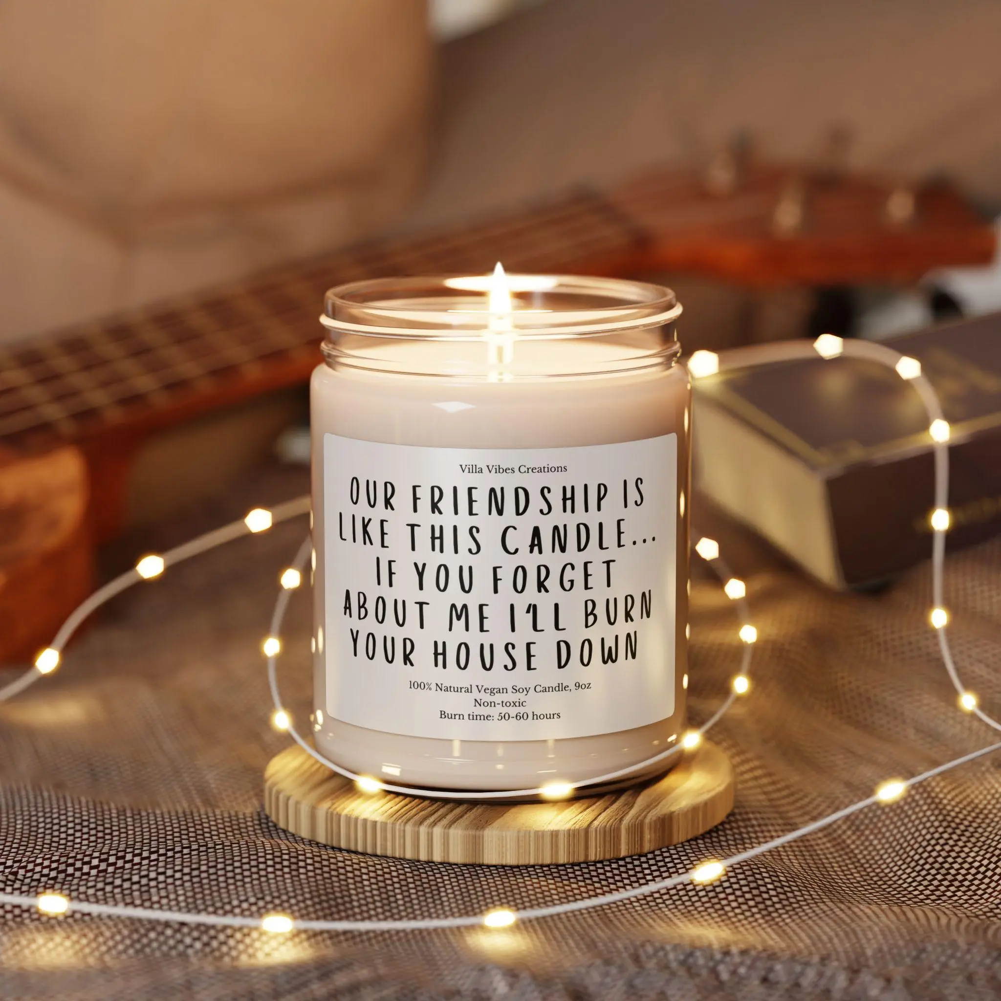 Our Friendship is Like this Candle, Best Friend, Gag Birthday Gift, Housewarming Gifts, Work Bestie Galentine Coworker BFF, Funny Candles