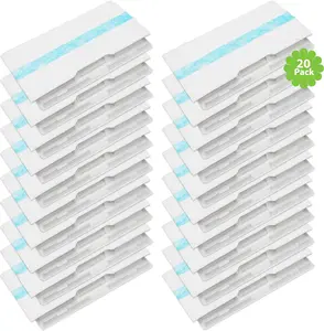 Shark VACMOP 20 Pack Disposable Hard Floor Vacuum & Mop Pad Refills for VM252 VM250 VM200 VMP30 Absorbent Replacement Pads