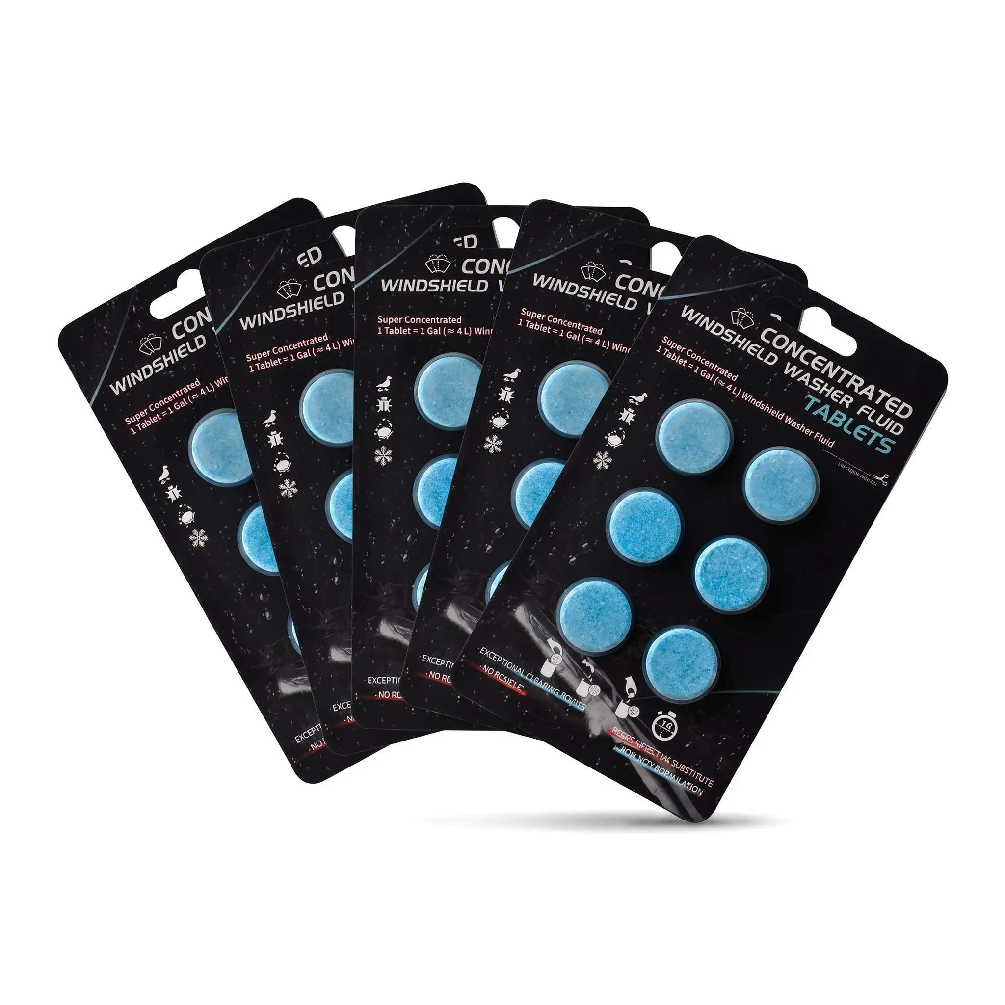 【Summer Sale Deals】High-Strength Windshield Washer Effervescent Tablets, Concentrated Auto Glass Cleaning Tabs (1 Gal Water Dilution Per Tablet), Portable Space-Saving Car Cleaner, Eco-Friendly Automotive Detailing & Maintenance Accessory