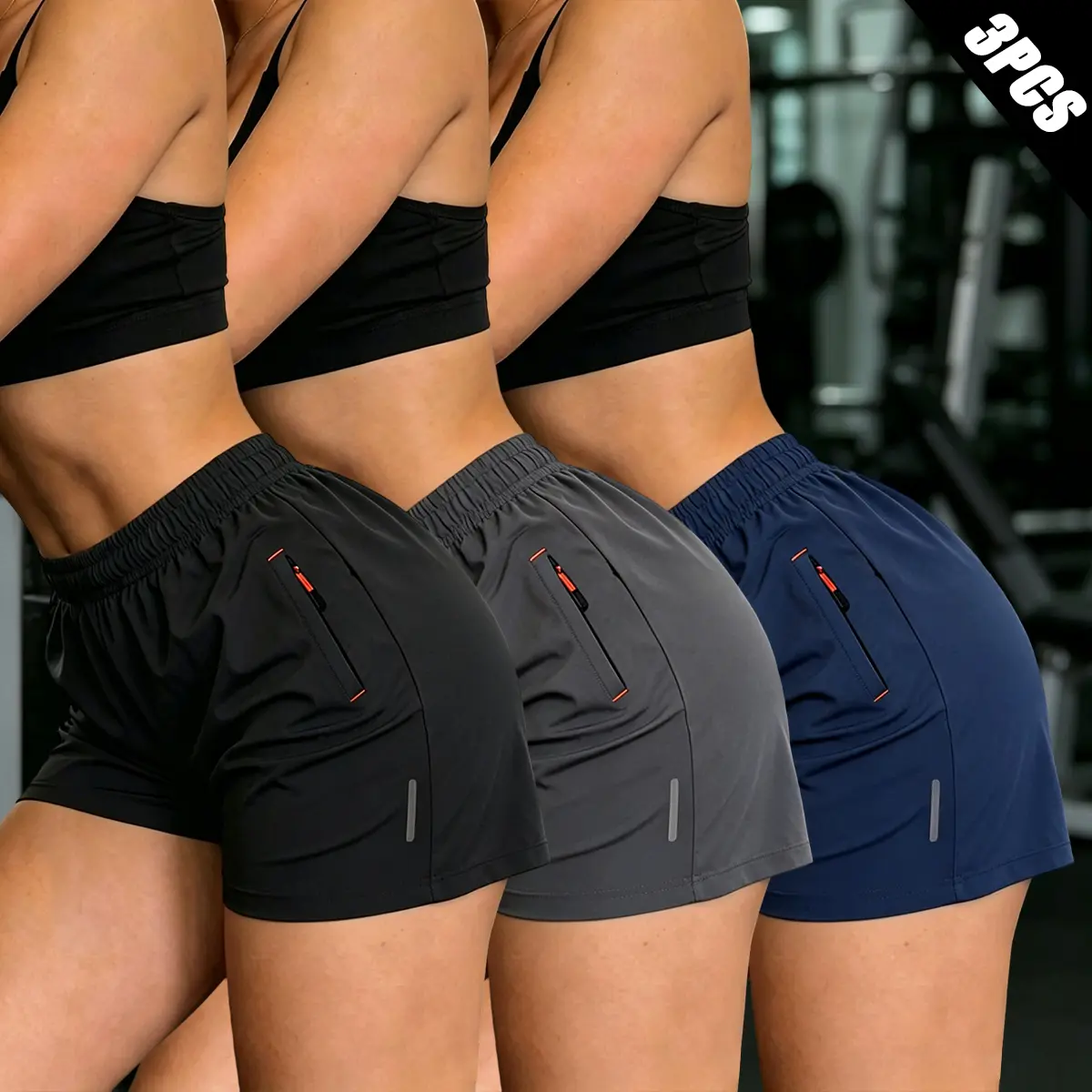 Black + Dark Gray + Navy Blue