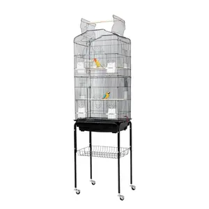 [FLASH SALE] Garvee 59.5Inch Large Bird Cage, Metal Parakeet Cage with Rolling Stand, Parrot Cage, Feed Bowls for Parakeets, Cockatiel, Conures, Cockatoo