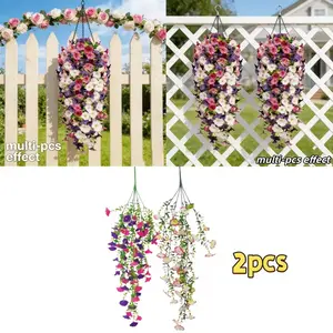 Realistic Artificial Kudzu Hanging Ornaments, Three Colors Rose, Indoor Outdoor Home Decor, Wedding Easter Wreaths