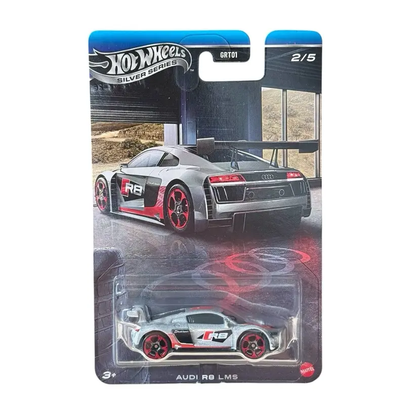 Hot Wheels Silver Series Audi R8 LMS Racing 1:64 Diecast Model Car, Collectible Model Car