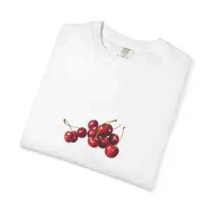 Cherry Cluster T-shirt | Realistic Red Cherry Illustration
