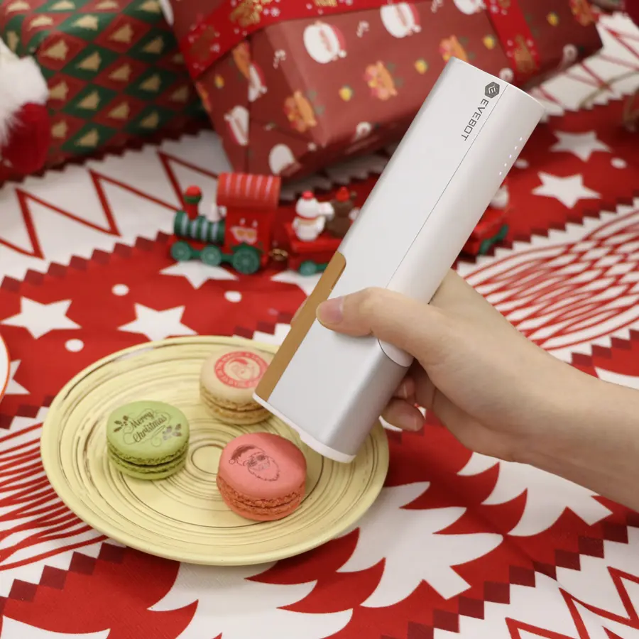 Evebot Handheld Food-grade PrintPen Portable Mini Coffee PrintPen Latte Art Macaron Cookie Cake Dessert DIY Design Holiday Gifts