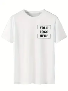 Menswear Men's Short-Sleeve Casual Summer T-Shirt with Custom Digital Print and Custom Logo