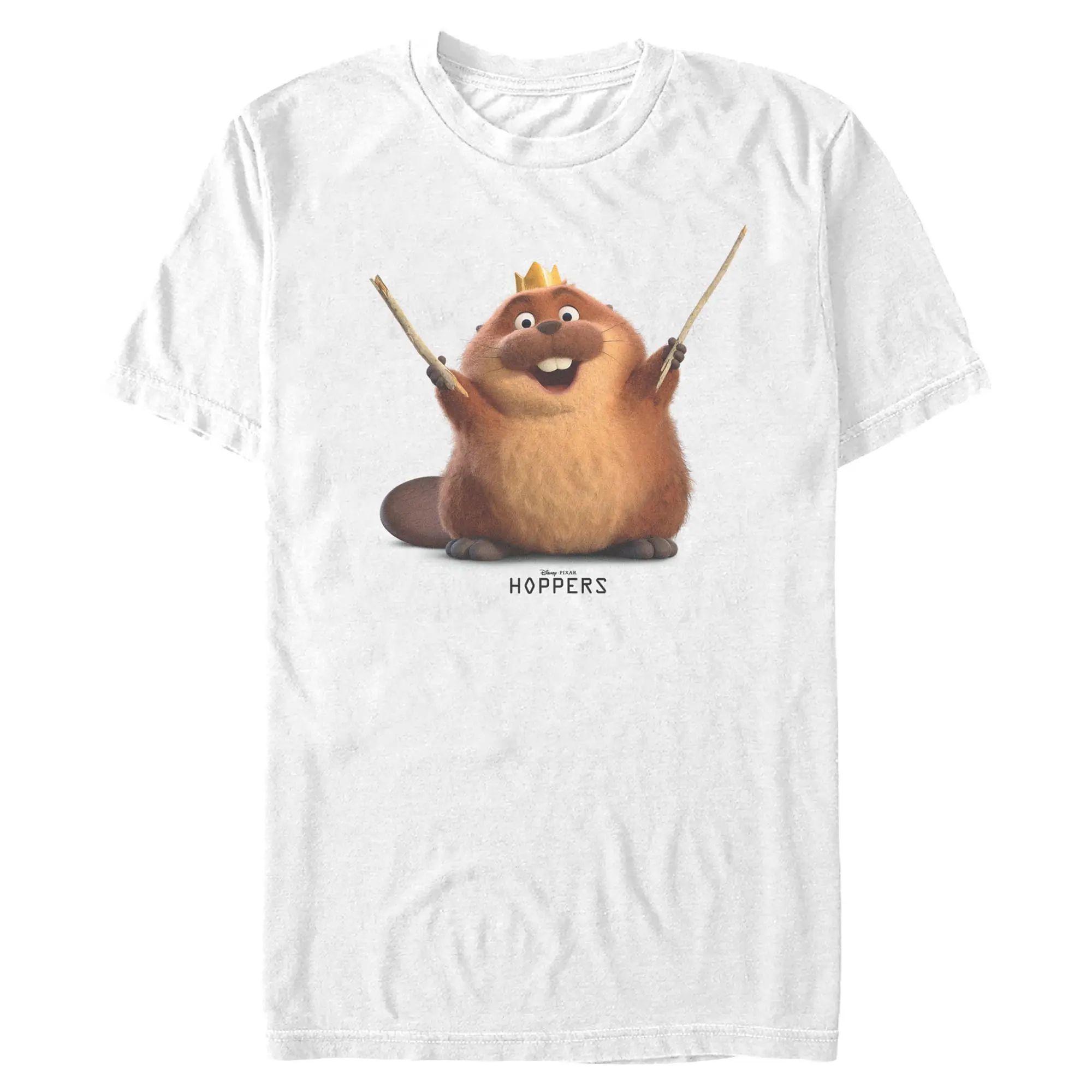 Men's Hoppers King George Happy Sticks Pose Short-Sleeve Casual Streetwear T-Shirt, Menswear Apparel