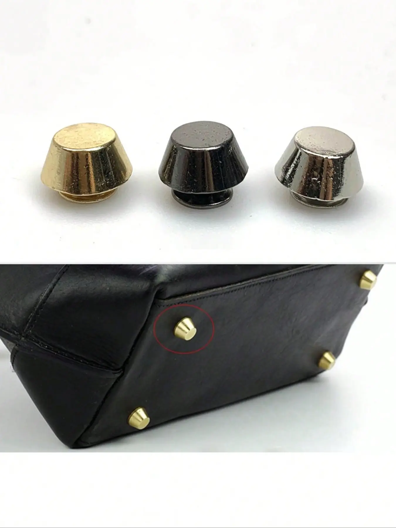 12mm DIY Buckle Rivet Screw, Dome Bolt Flat Head Screw, Decorative Bag Hardware, Leather Anti-Wear Nail Buckle, Punk Metal Nail Cloth Buckle