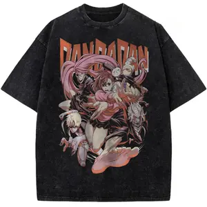 valentine shirts  DAN DA DAN Peripherals Okarun Ken Takakura Turbo Granny Graphic Print T-shirt Men Women Cotton 11Vintage Washed Tees Harajuku Tops