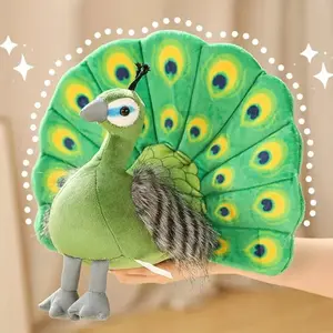 Peacock Plush Toy - Soft, Stuffed Animals, Realistic Green Peacock Doll, Photo Prop, Creative Realistic Peacock, Exquisite High-Quality Plush Toy, Soft and Skin-Friendly Children's Gift, Home Decor, Creative Realistic Animal, Gift for Children