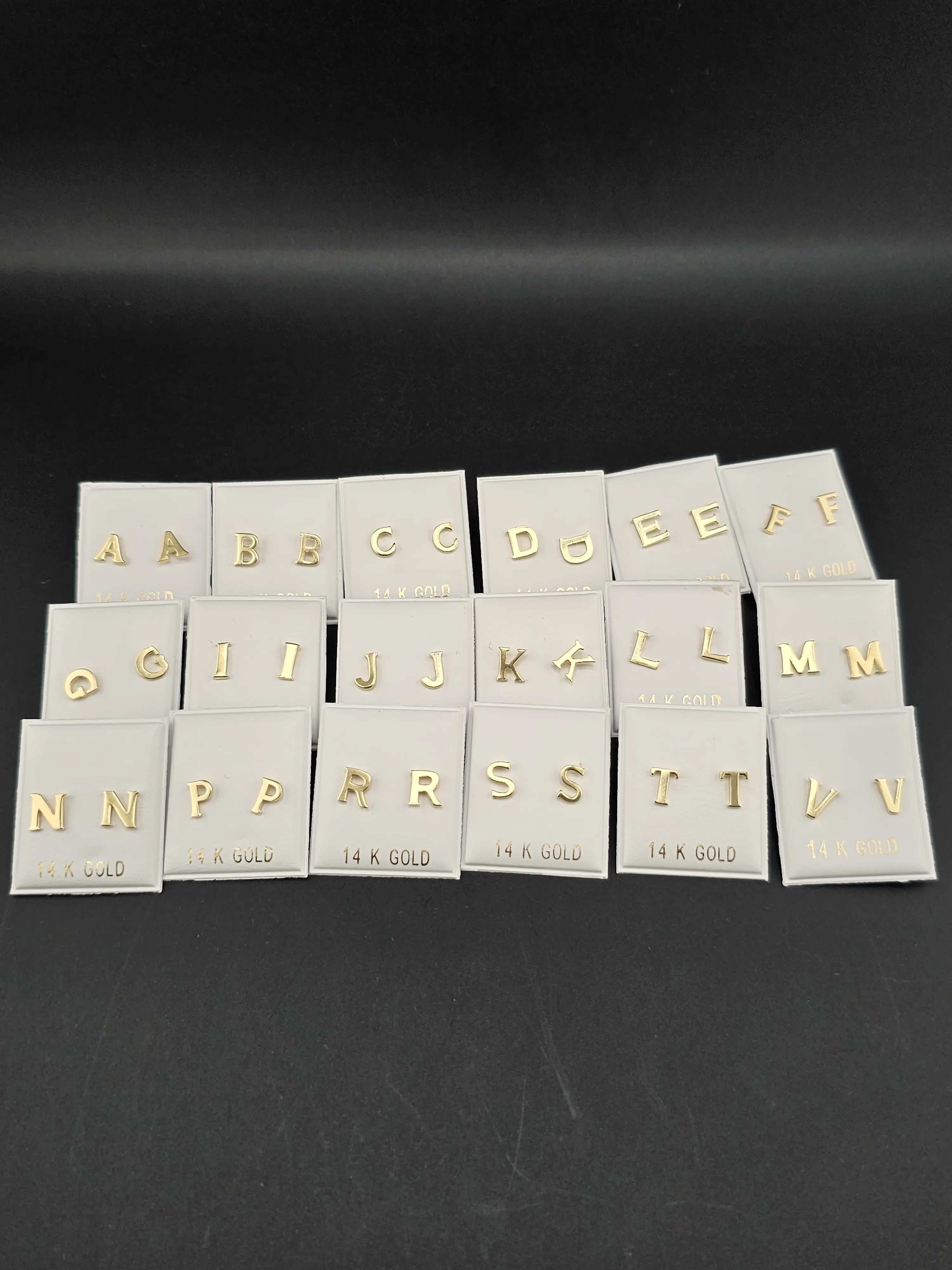 14K Gold Earrings - Initials Letters