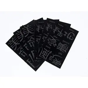 9-716 3 Inch Black Flocked Chinese Characters Bundle Pack