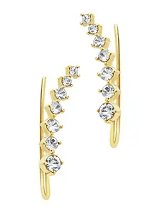 Graduated CZ Crawler Earrings