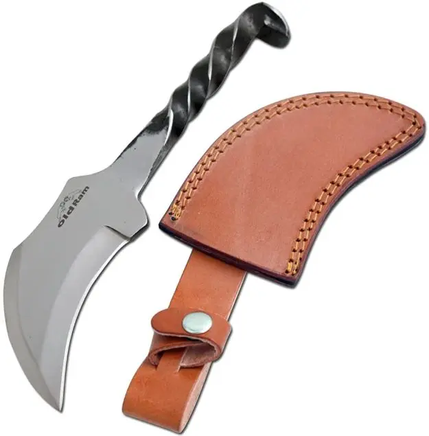 Old Ram Railroad Spike Fixed Blade Knife, 4" Railroad Spike Handle 1075 High Carbon Steel Blade OR-5052