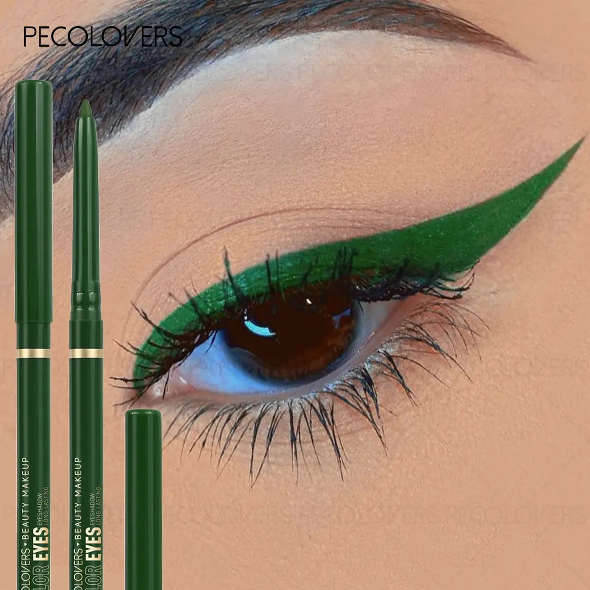 1PC Waterproof & Sweatproof Black Green Eyeliner Pencils - Long-Lasting, Smudge-Proof, Intense Color, Eye Makeup Products, Smooth Application, Daily Makeup Must-Have, Longwear Eye Liner Eyeliner Pencil Alternative