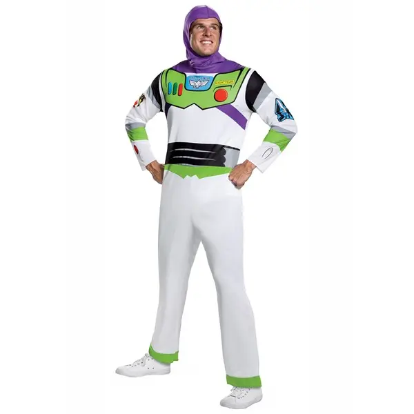 Disney Toy Story Adult Buzz Lightyear Classic Costume, Jumpsuit, Top, Clothes, Black