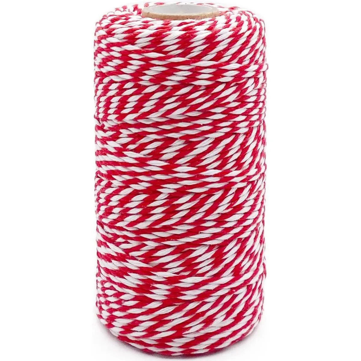 Cotton Twine Red and White Baker String 2mm Thick 328 Feet Christmas Twine for Gift Wrapping DIY Crafts Home Decoration Gardening
