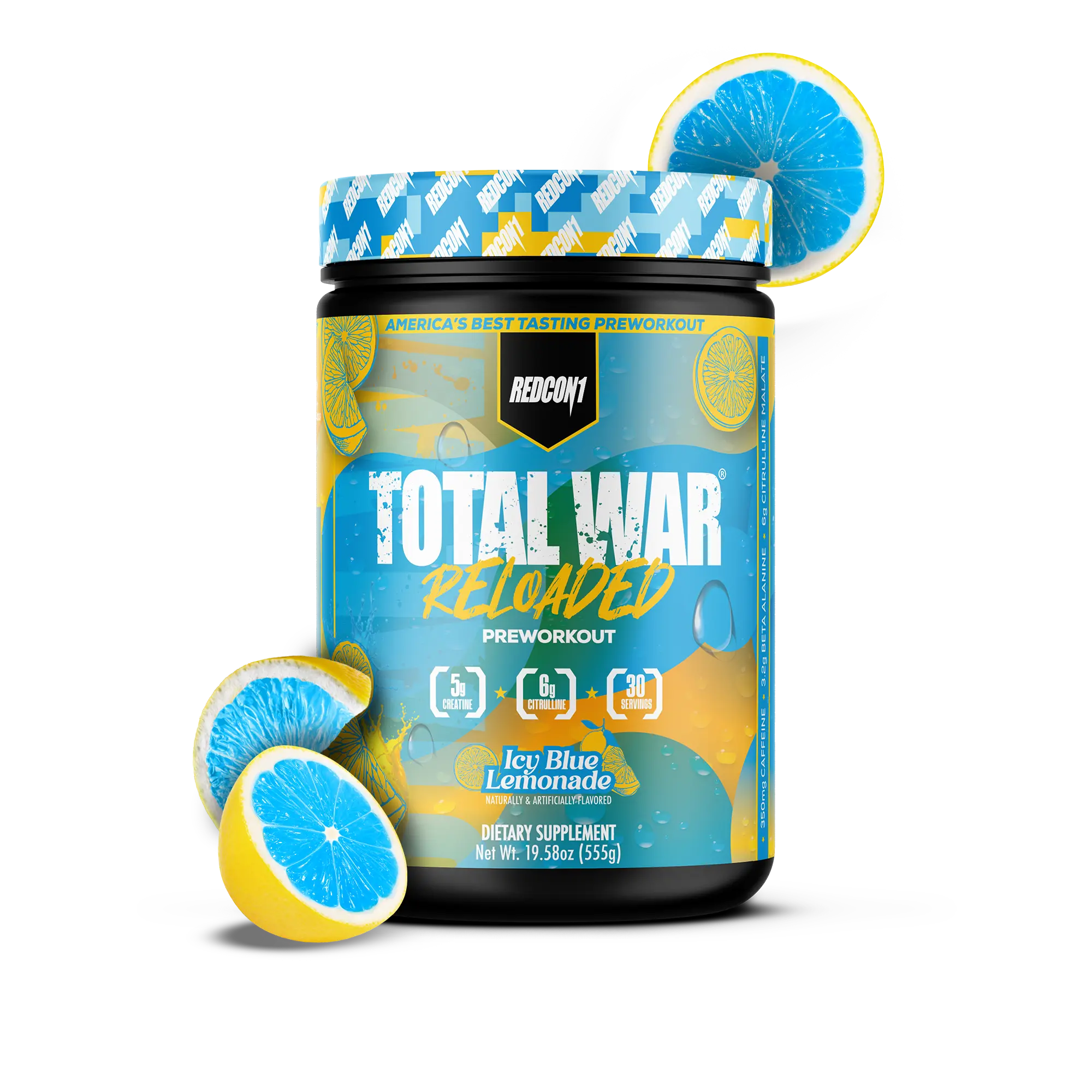 REDCON1 Total War Reloaded Pre Workout Powder - Creatine, Beta Alanine + L-Citrulline Malate Keto Friendly for Men & Women with 350mg of Caffeine - Fast Acting (30 Servings)