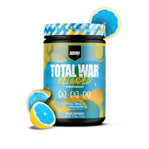 REDCON1 Total War Reloaded Pre Workout Powder - Creatine, Beta Alanine + L-Citrulline Malate Keto Friendly for Men & Women with 350mg of Caffeine - Fast Acting (30 Servings)