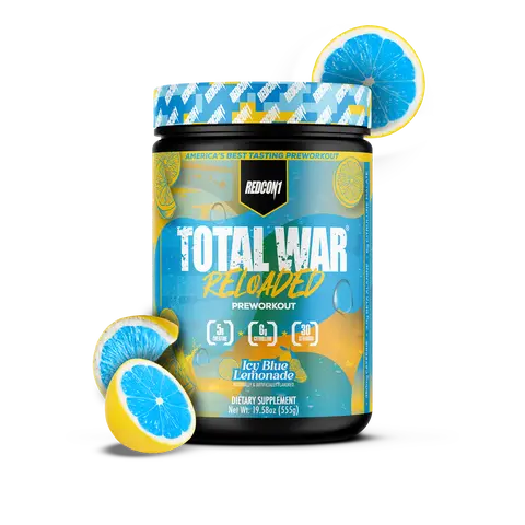 REDCON1 Total War Reloaded Pre Workout Powder - Creatine, Beta Alanine + L-Citrulline Malate Keto Friendly for Men & Women with 350mg of Caffeine - Fast Acting (30 Servings)