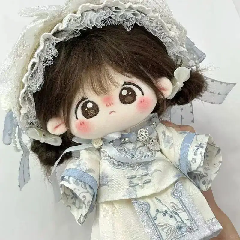 20cm Cotton Doll Clothes 4-Piece Set, Classical Elegant Handmade Outfit Dress, Cute Plush Doll Accessories for Gift & Dress Up