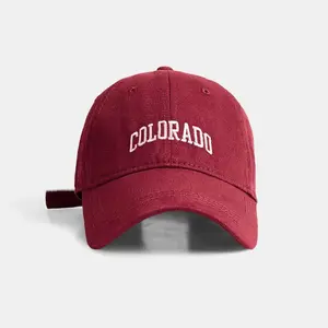 Vintage Trendy Colorado Embroidered Baseball Cap, Adjustable Strap for Custom Comfort, Multiple Colors Available, Perfect for Sports Outdoor Casual Gatherings, Embroidered Snapback Hat