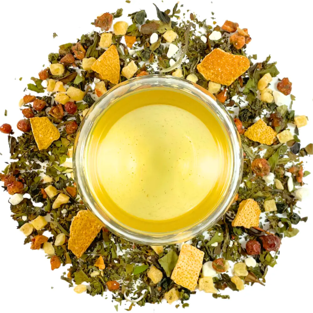 Lemon Zest Oolong Loose Leaf Tea - Handcrafted Organic Semi-Fermented Tea - Metabolism- Clear Energy-Daily Wellness Tea - US Made