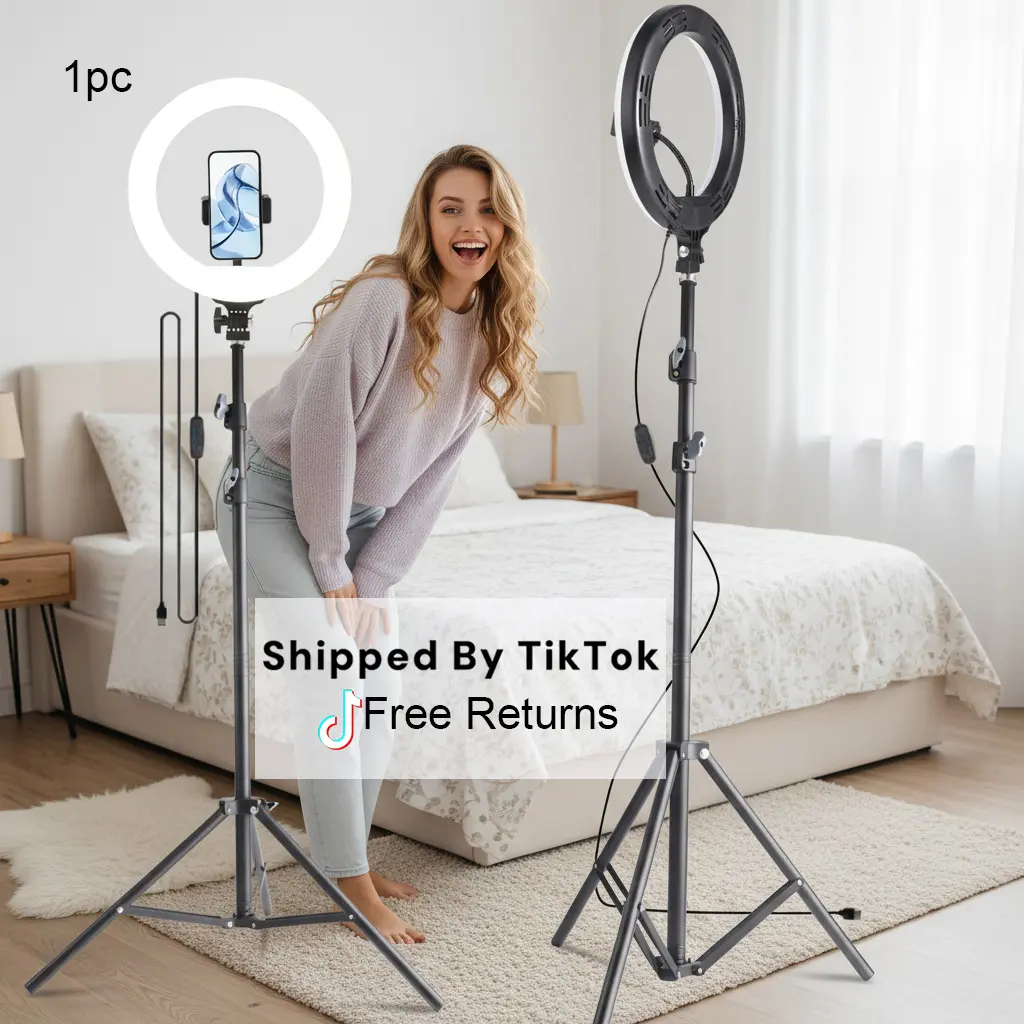 10"colour changing with Stand ,145cm/57" Foldable Tripod for Phone with Video Light, Phone Holder forVideo Recording, Live Streaming(YouTube, Instagram, TikTok)#moodlighting