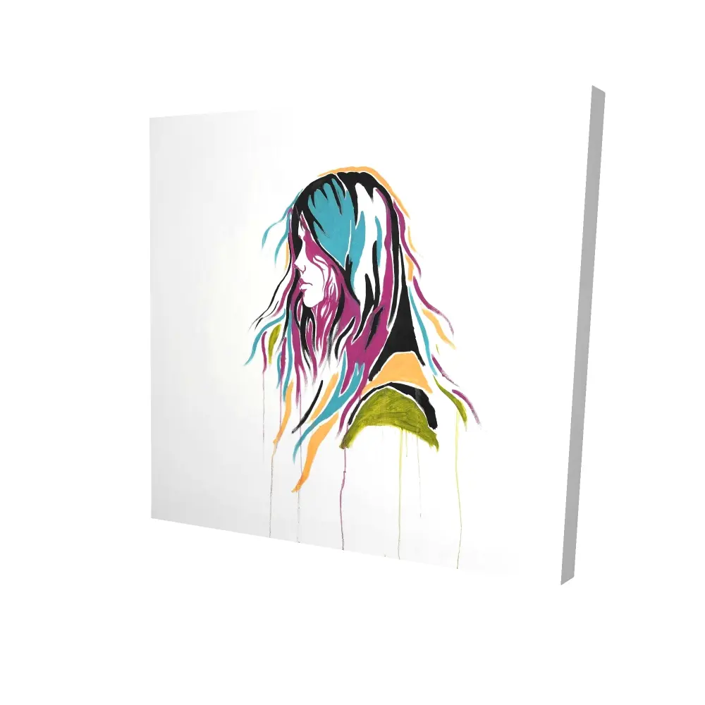 212 MAIN Graffiti Street Art Woman Poster - 24x24 in. Modern Urban Flair Wall Art, Bold Text & Pink Accents, Vivid Colors, High Definition Print, Durable Hangable Bedroom Home Decor