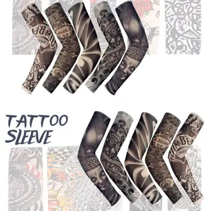 Dazone 10PCS Cooling Tattoo Sleeves, Arts Fake Temporary Tattoo Arm Sleeves for Men Women