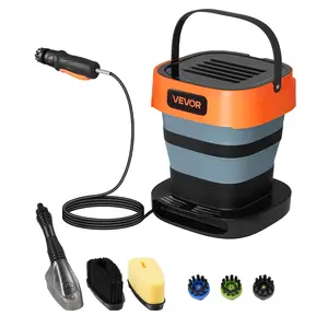 VEVOR Portable Cordless Pressure Washer with 2.64 Gal Tank, Foldable Power Washer 109 Max PSI 0.79 Max GPM, 3 Nozzles,Flexible 78.7 in Hose, Type-C Charging, for Bike Cleaning, Patio, Camping, Garden