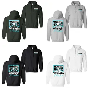 Wranglin' Mama Hoodie, Western-Inspired Graphic Hoodie, Trendy Ranch Life Hoodie, Stylish Western Apparel, Cozy and Comfortable Design, T-Shirt, Sweatshirt